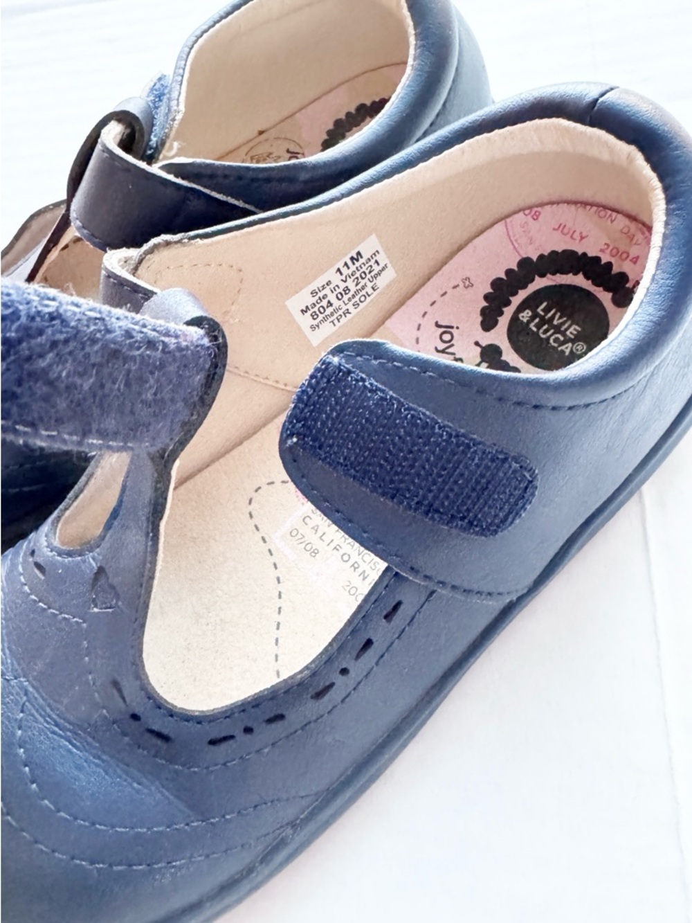 Livie and Luca Navy Blue Toddler AMICA T-Strap Mary Jane Sz 11 - Picture 6 of 11